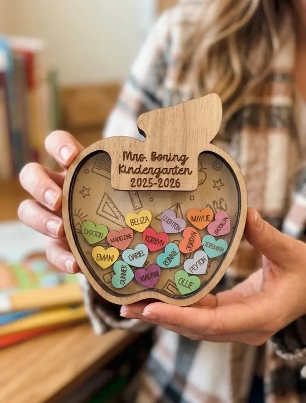 Teacher Appreciation — handmade laser engraved wooden gift
