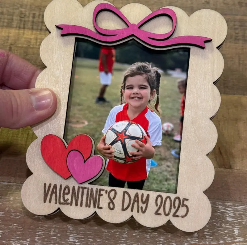 Valentine's Day — handmade laser engraved wooden gift